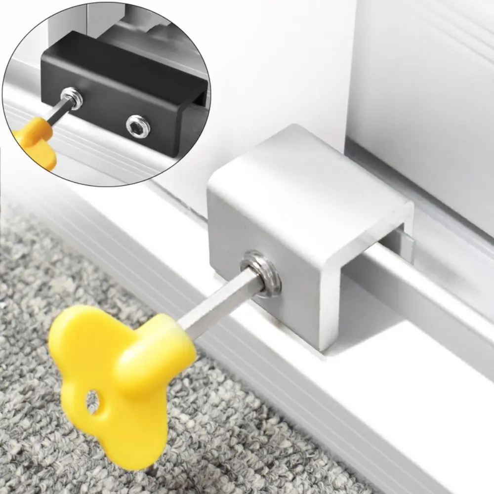 Aluminum Window Locks Baby Safety Adjustable Anti Theft Device