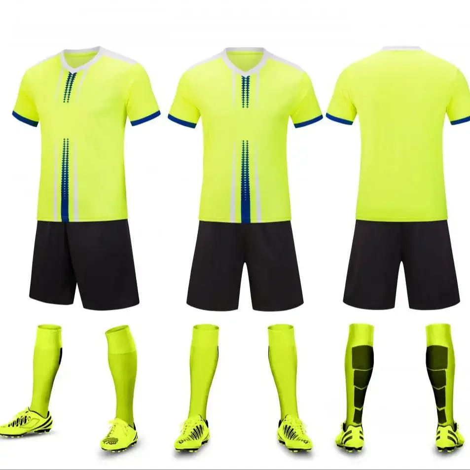 100% Polyester Breathable Mens Football Jersey Soccer Uniforms Sets Soccer Wear Jersey Set Football Kits Full Set