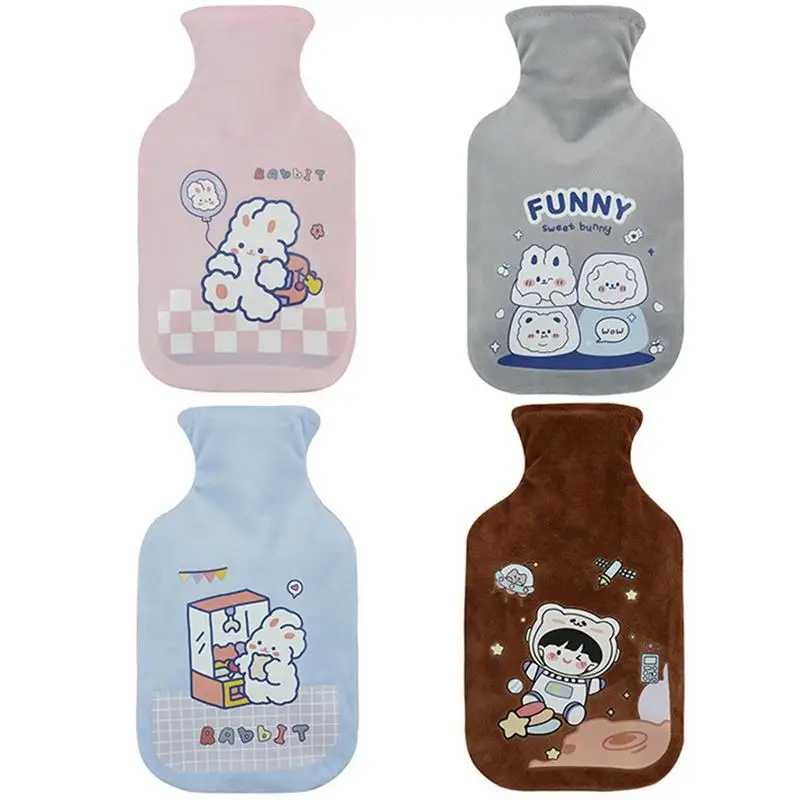 

Hot Compress Bottle Small Hand Warmer Bottle With Cute Printed Cover Winter Supplies For Bed Warming Bottle Cold Weather