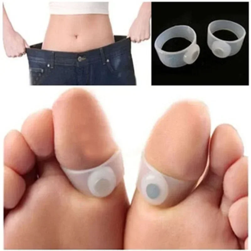 Magnetic Therapy Silicone Foot Massage Magnetic Toe Rings Slimming Toe Rings 2PCS/pair Fast Body Lose Weight Burn Fat Reduce