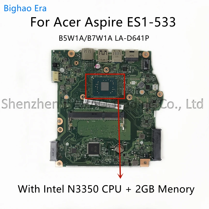 Placa-mãe do Portátil para Acer Aspire La-d641p Es1732 Es1533 N3350 N3450 N4200 Cpu Ddr3 Nbgft1100b Nbgft1100c Nb.gft11.00c - Imagem 3