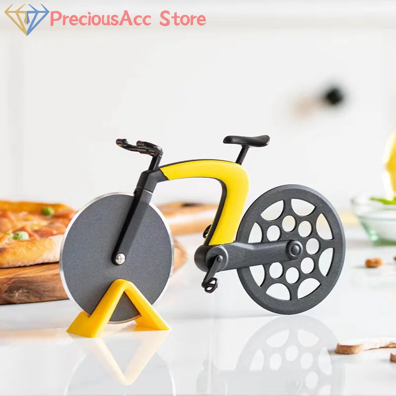 Creative Pizza Cutter Bicycle Shape Pizza Cutter Reusable Slicer Picnic Practical Stainless Steel Kitchen Accessories pizza cutter pizza roller