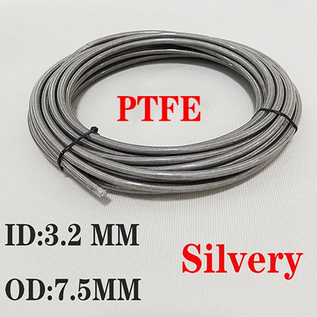 1Pcs Motorcycle Brake Or Clutch Braided Steel Hose Line - PTFE Lined, Black, 10mm Banjo