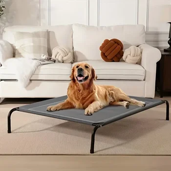 Winter Outdoor Elevated Dog Bed - Large, Medium, Small Pet Dog Bed - Portable Dog Bed for Camping or Beach. With Breathable Mesh