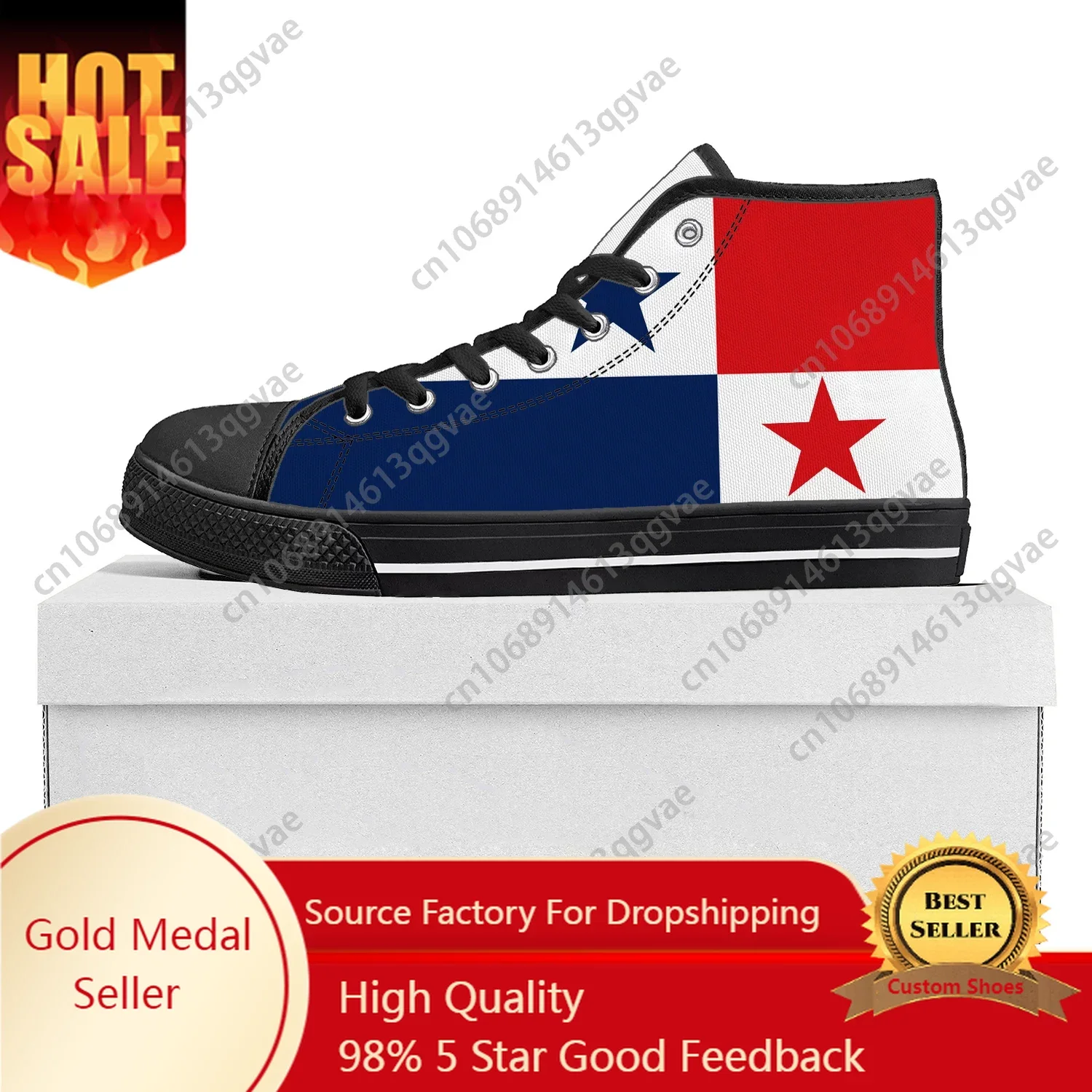 Кеды с флагом Панамы для мужчин и женщин, холщовые кроссовки для подростков, повседневная обувь для пар, обувь на заказ