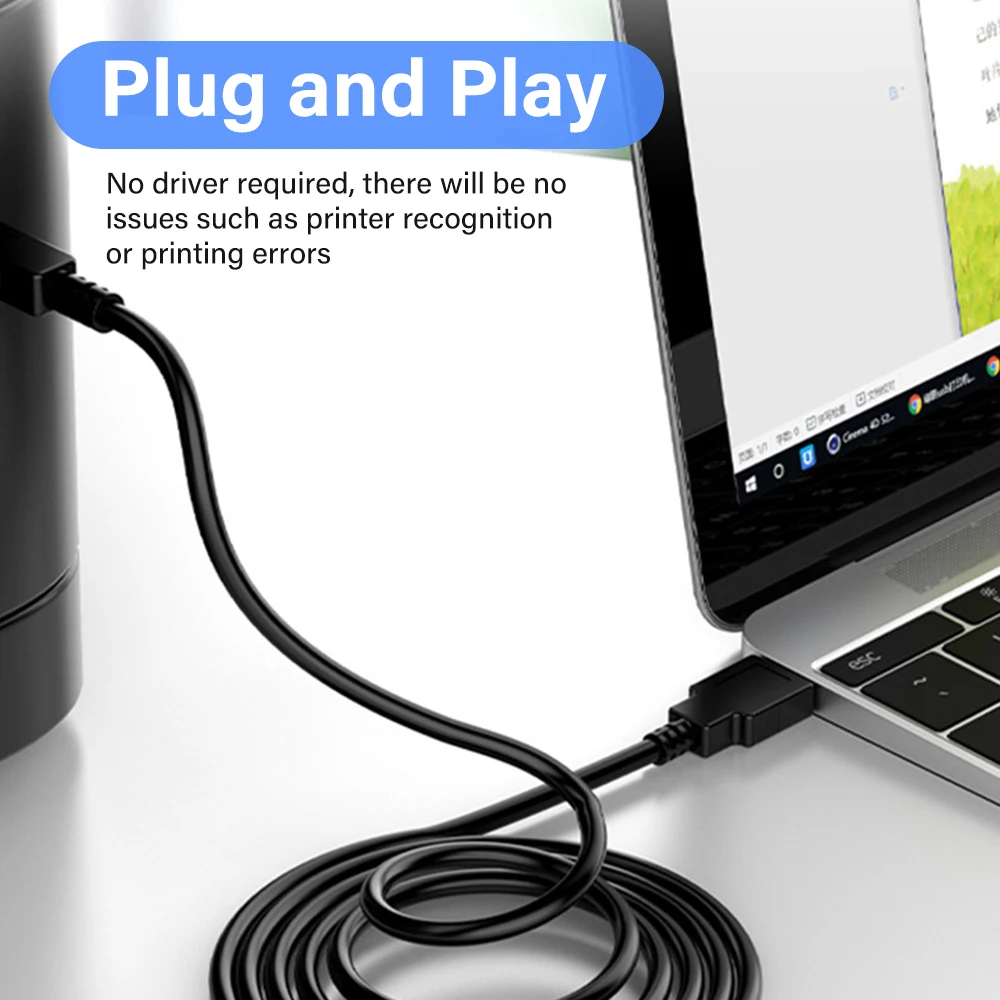 รูปสินค้า สาย USB ความเร็วสูง รองรับเครื่องพิมพ์และอุปกรณ์อิเล็กทรอนิกส์