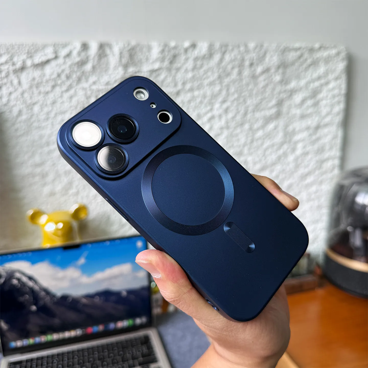 Luxury Matte MagSafe-Compatible Phone Case with Magnetic Charge and Lens Protector Cover