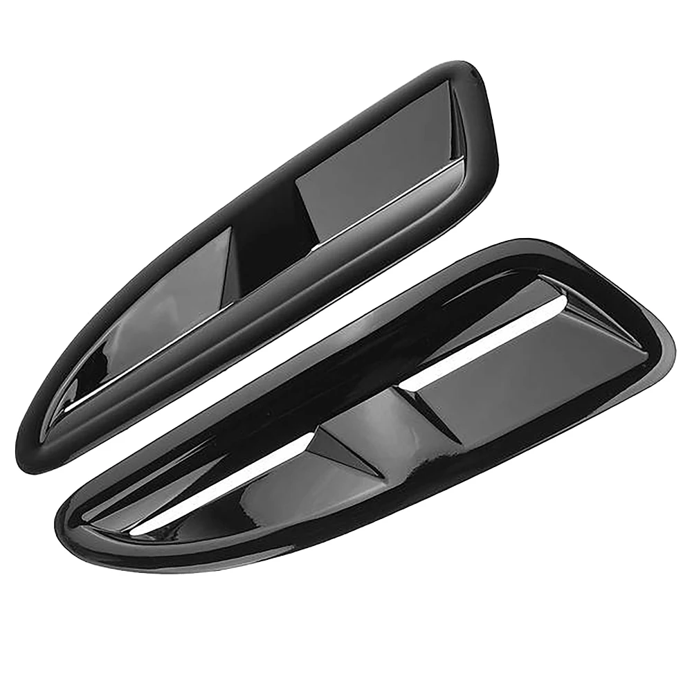 

1 пара XKR стильные универсальные автомобильные яркие черные передние капоты вентиляционные отверстия крышка выпускного отверстия отделка для Jaguar XKR