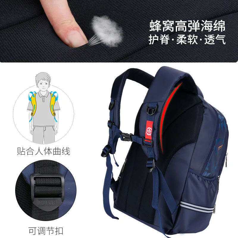 Disney Mickey School Bags For Boys Grade 3-Middle Primary Student Shoulder Orthopedic Backpack Large Capacity Kids Gifts Mochila