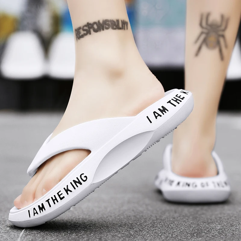 Summer New Slippers Men Home Trendy Casual Beach Men's Flip-Flops Wholesale Flip Flop Sandals Big Size 39-45 Zapatillas Hombre