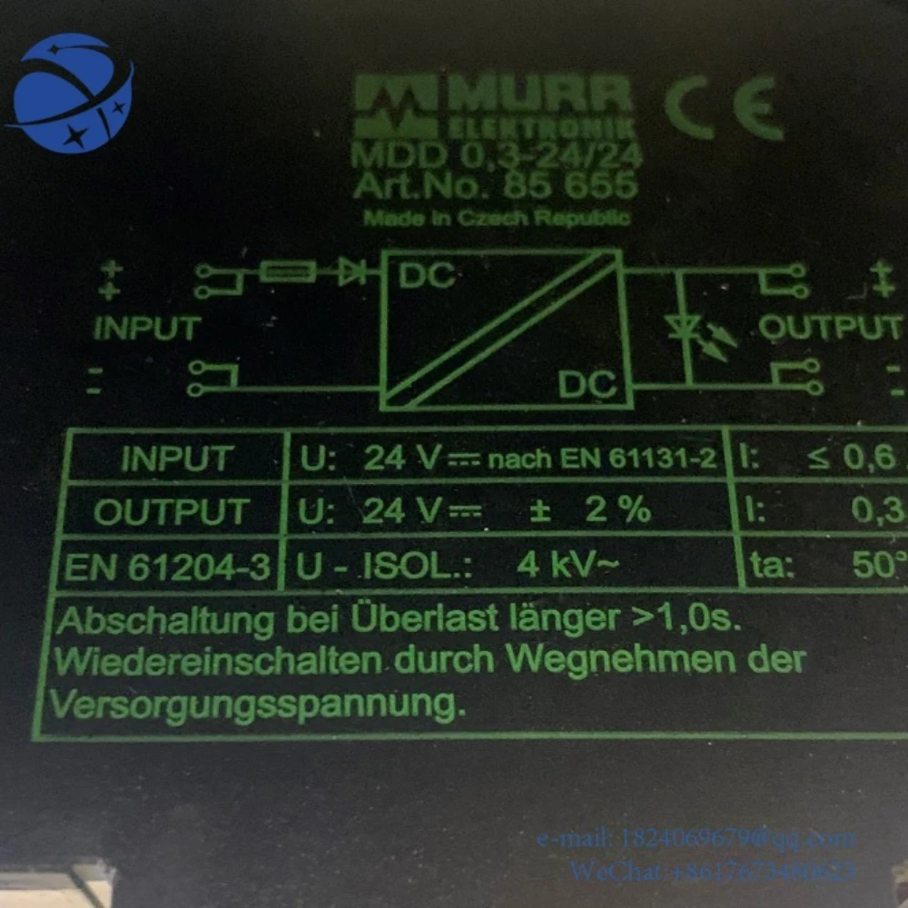

（2pcs）Murr Elektronik Voltage transformer MDD 24VDC/0.3A 7W