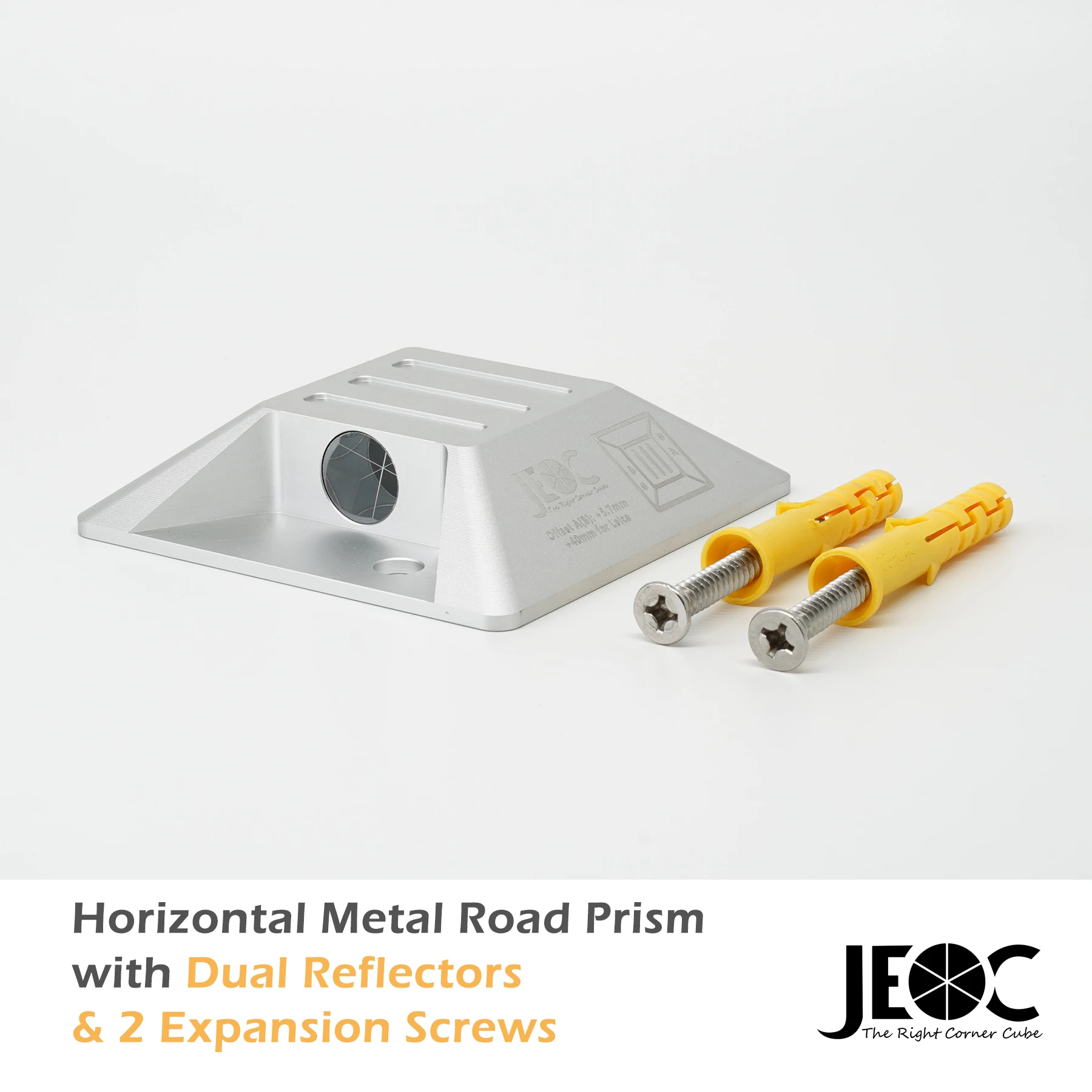 JEOC Horizontal Road Monitoring Prism, Cat eye Prism w/ Dual Aluminum