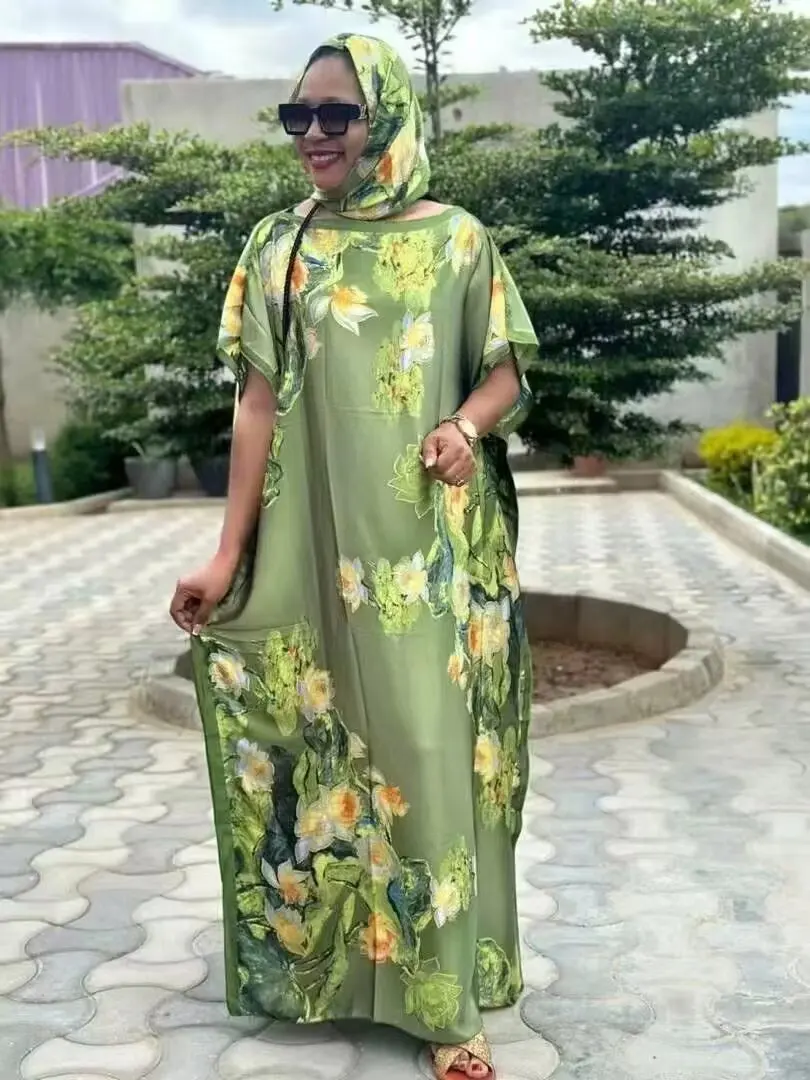 

Женское платье с длинным рукавом, африканская одежда с большим рукавом, распродажа, с принтом, с застежкой, Дашики, абайя из дубяя, Новинка