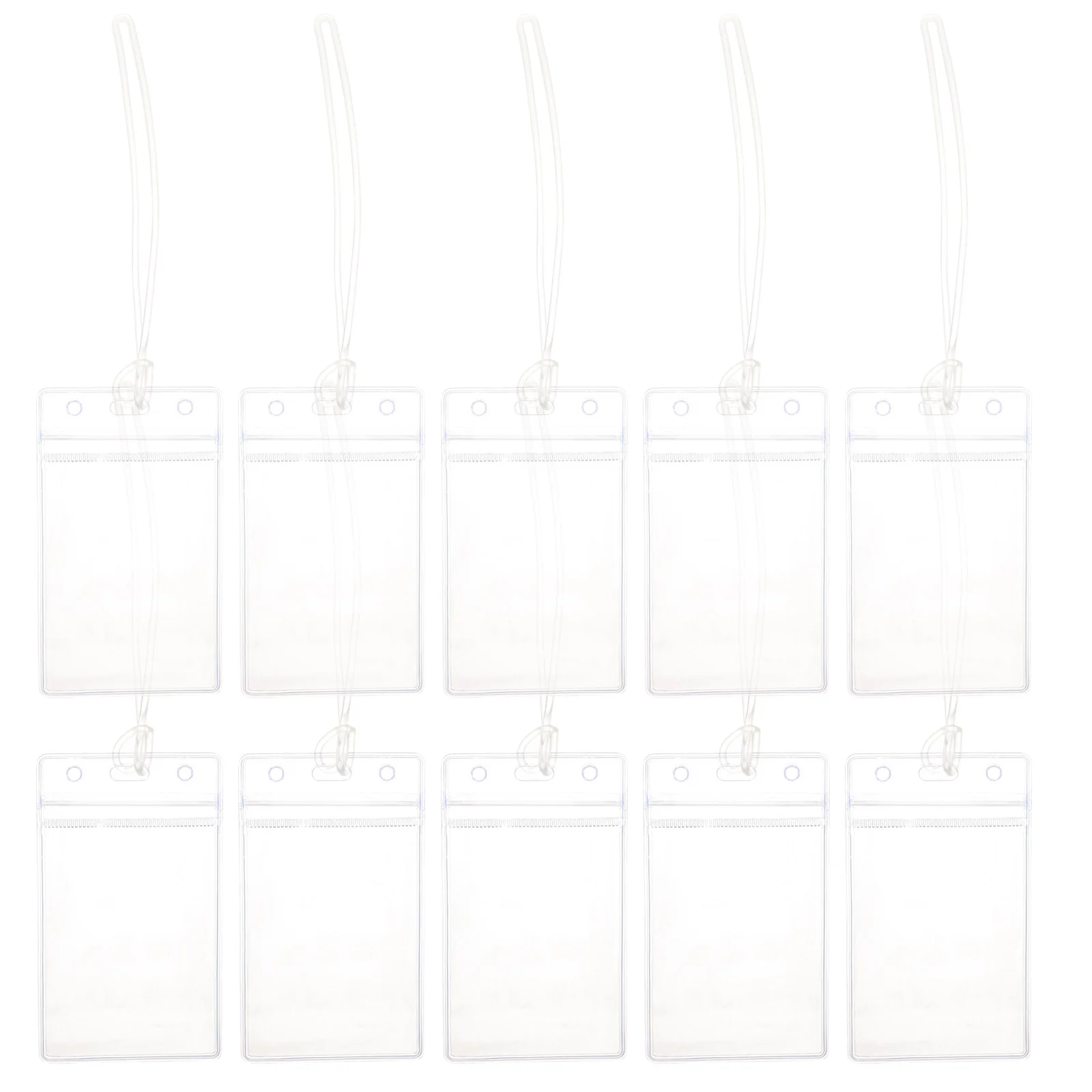 10 Pcs Luggage Tag Holder Vertical Transparent Id Badge Card Protective Cover Travel Accessories Luggage Cover