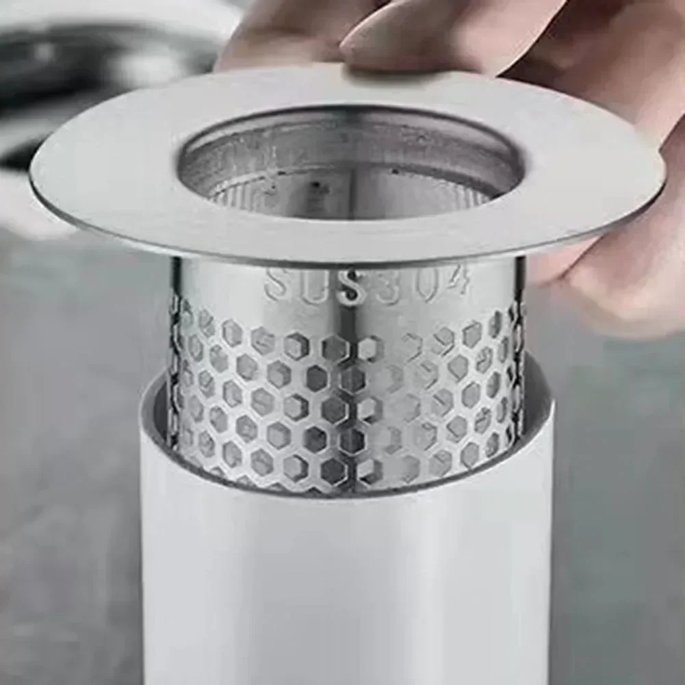 Stainless Steel Drain Strainer Sink Strainer Shower Floor Drain Filter Mesh Kitchen Sink Hair Catcher 5/5.5/6.5cm sink filter kitchen sink filter sink strainer floor drain filter hair drain catcher kitchen sink strainer shower drain filter