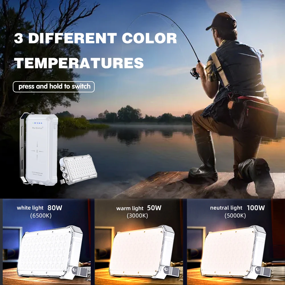 100W Outdoor Camping Tent LED Light 20000mAh Power Bank Waterproof Flashlight camping light portable flashlight portable lanterns camping lamp camping lantern emergency lights portable torch