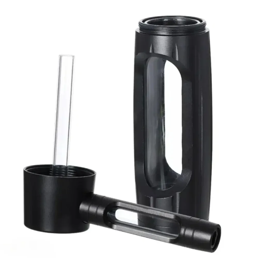 Handheld Smoking Pipe Grass Hookah Set Dry Burning Glass Tobacco Bowl Cigarette Filters Shisha Pipes Smoke Accessories