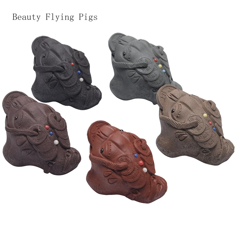 Creative Purple Sand Small Toad Tea Pet Golden Toad Lucky Tea Play Tea Plate Kung Fu Tea Set Accessori Animal