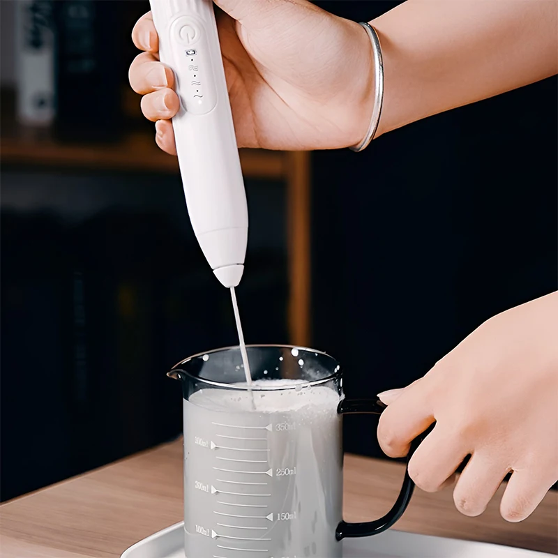 Egg Beater Electric Blender Milk Frother Electric Whisk Handheld Electric Whisk Electric Milk Frothers Handheld Wireless Blender USB Mini Coffee Maker Whisk Mixer Cappuccino Cream Egg Beater Food Blender