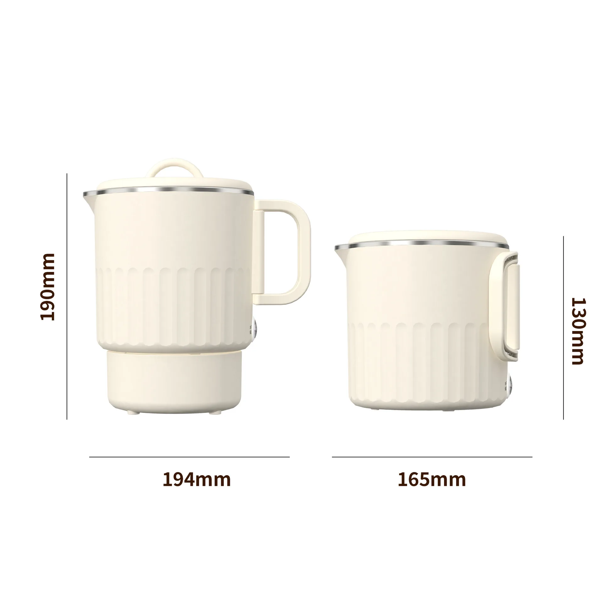 HOMEFISH Stainless Steel Multi-functional Foldable Water Pot Portable Health Electric Kettle for Business Trips And Travel