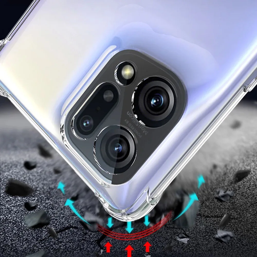 Stoßfest Airbag Telefon Fall Für Oppo Finden X5 X6 Pro X3 lite Neo Kamera Protector Zurück Abdeckung Für Oppo Finden X3 Pro X5 lite Fällen – Detail 2