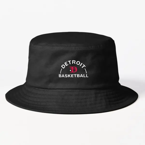 

Detroit Basketball Badge White Red Buc Bucket Hat Fishermen Boys Casual Summer Black Mens Outdoor Women Solid Color Spring