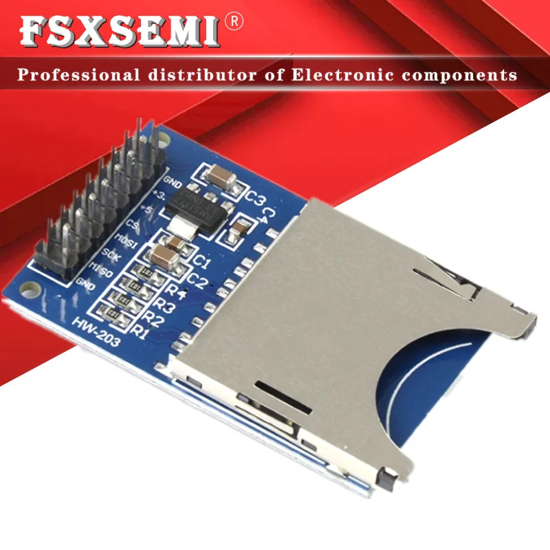 Modulo Scheda Sd Modulo Di Lettura E Scrittura Slot Socket Reader Arm Mcu Per Arduino Kit Di Avviamento Fai Da Te