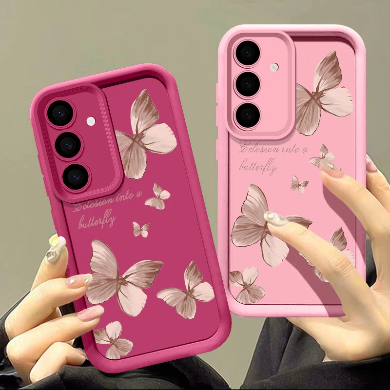 Vintage Butterfly Print Soft Phone Case - Retro Design Cover
