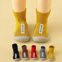 Children First Walkers Floor Rubber Shoes Anti Slip Soft Soles Early Education Shoes Baby Floor Socks Elastic Socks 0-3years 1