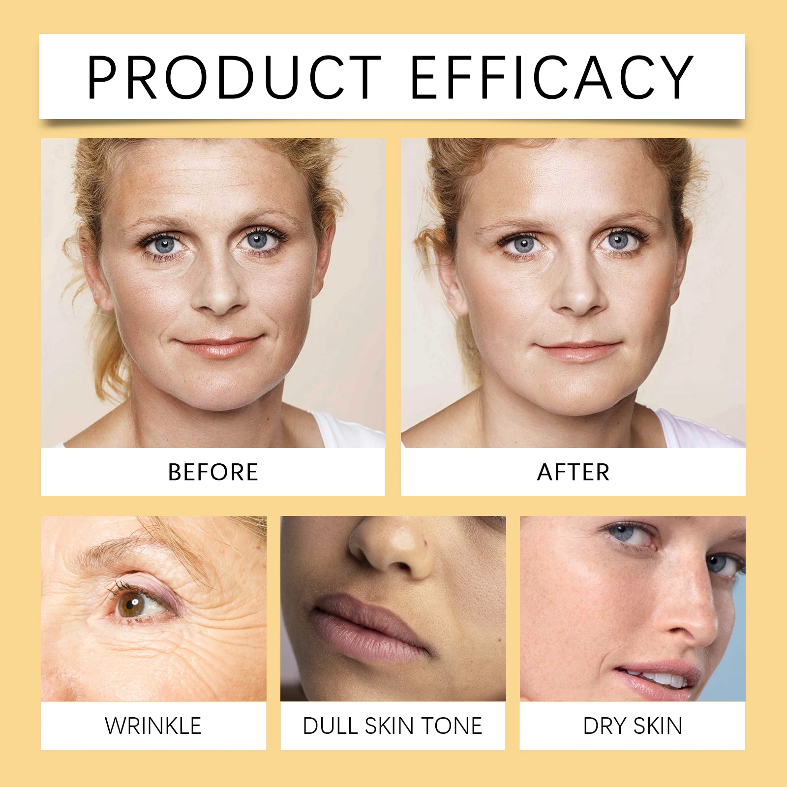 Hoygi Ginseng Firming Serum Anti-Wrinkle Eye Treatment for Crow's Feet Nourishing Tightening Facial Essence for Face & Neck