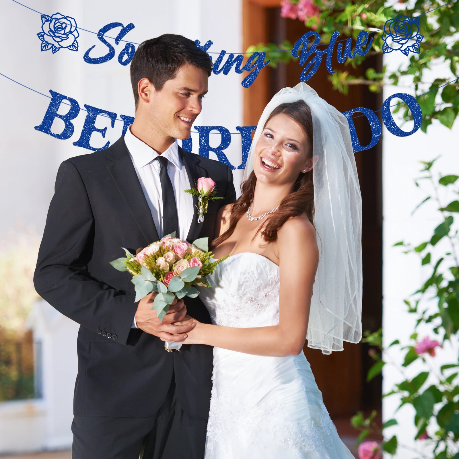 Elegant Blue Bridal Shower & Bachelorette Party Banner