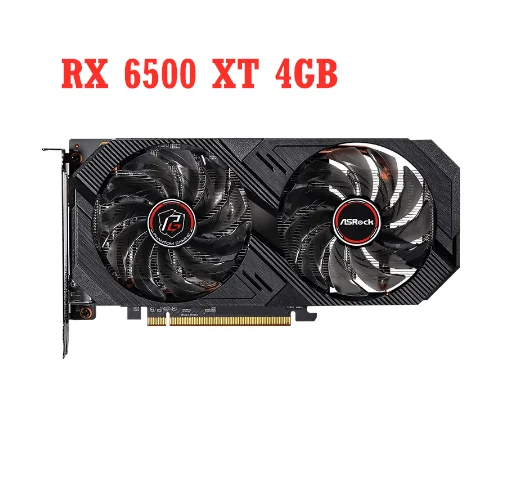 

ASROCK AMD Radeon RX 6500 XT Phantom Gaming D 4 Гб OC 6500XT 4G 18000 МГц GDDR6 64-бит 6nm