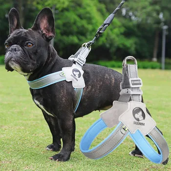Adjustable Dog Harness – Reflective Mesh Vest for Small & Large Pets 1