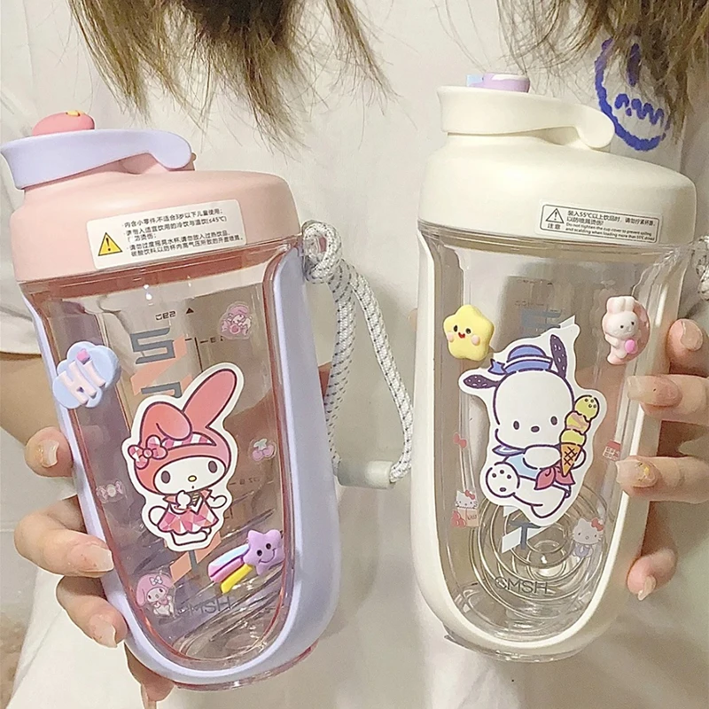 Sanrio Pachacco My Melody Shaker Cup Water Bottle New Cute Anime 600ml  Thicken Anti-fall Milkshake Mixer Cups for Sports Gifts - AliExpress