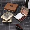High Quality Metal Cigarette Case Box for 20pcs Vintage Emboss Cigarette Container Box Holder Smoking Accessories Case Box 2