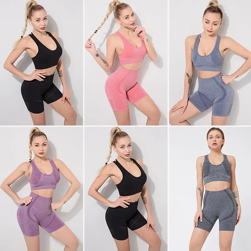 Seamless Fitness Gym Wear Women's Yoga Set Sexy Sports T-shirts High Waist  Slim Fit Hip Lift Shorts Workout Clothes for Women - AliExpress