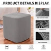Square Ottoman Cover Stretch Ottoman Slipcover Furniture Protector Folding Storage Footrest Stool Soft Cover with Elastic Bottom 3