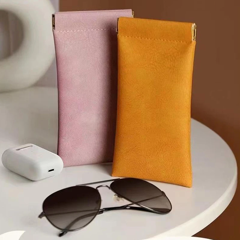 

Portable Glasses Bag To Carry With You Pressure-resistant Self-closing Women's High-end Myopia Sunglasses Storage Soft Bag