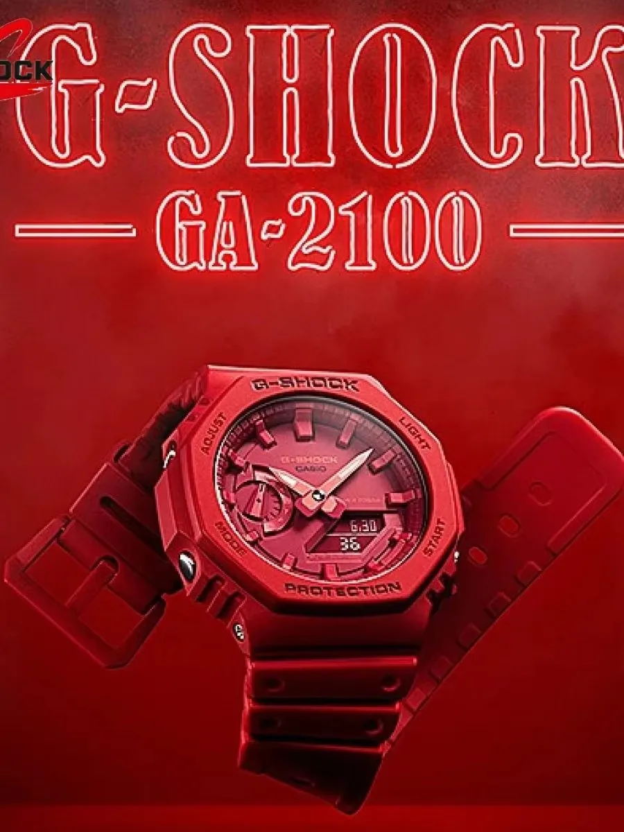 New GA-2100 Men's Watch Waterproof and Shockproof Date G Sports Alarm Clock Multi SHOCK functional LED Dual Screen Watch 2