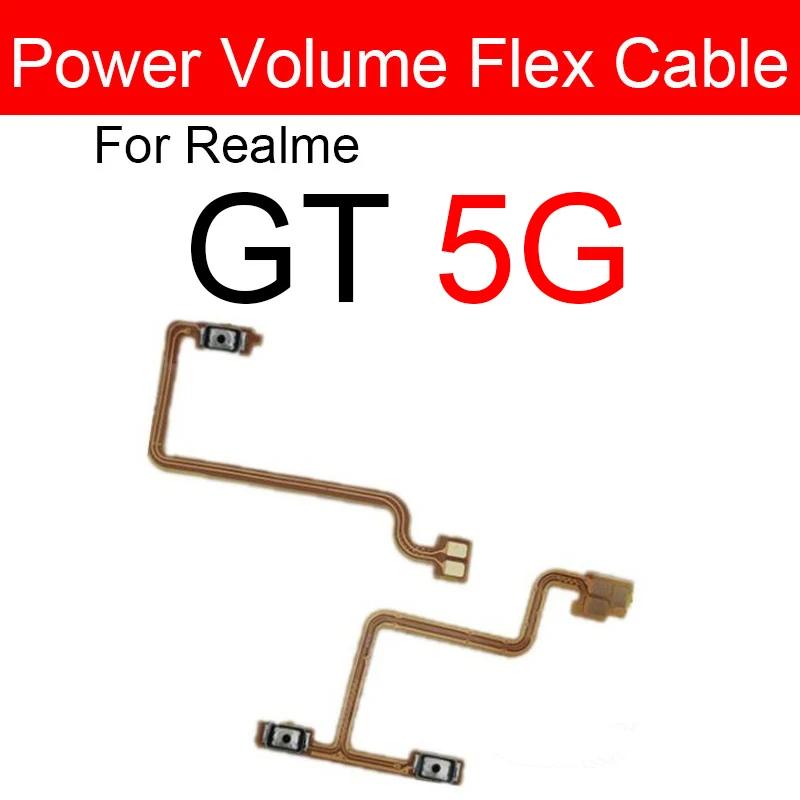 Фото Кнопки питания и громкости, гибкий кабель для Realme GT NEO Neo 2 2T GT Master Explorer, включение и выключение питания, боковые клавиши переключения громкости, гибкий №2