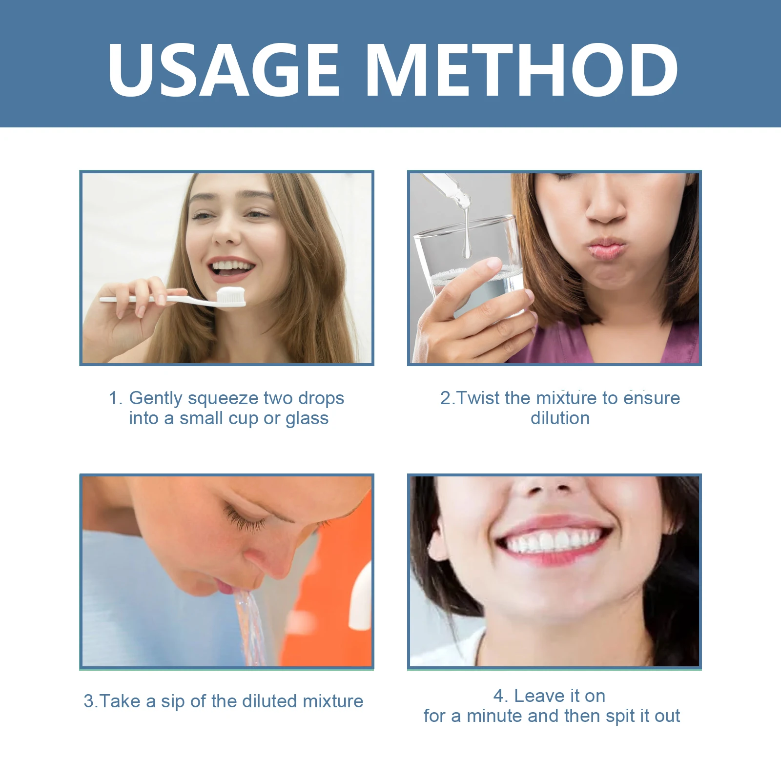 Riparazione rapida Gengive Siero Alleviare efficacemente l'allergia dei denti Carie dentali Pulizia dei denti Dentifricio Alleviare i danni ai denti Gocce 6