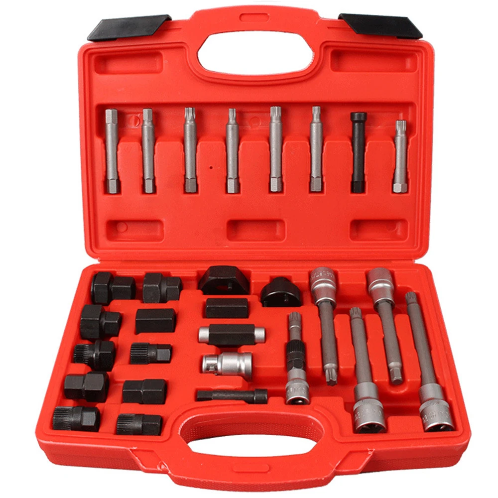 Universal Alternator Freewheel Pulley Removal Engine Auto Tool Set For Benz Bmw Ford Opel Skoda