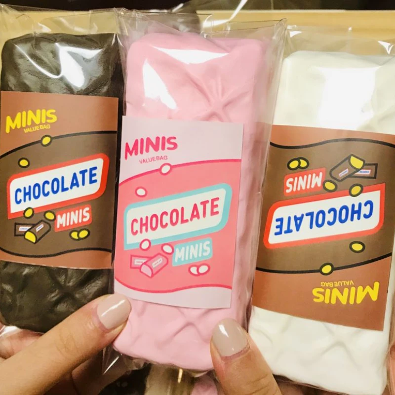 Chocolate Bar Slow Rebound Decompression Vent Toy Mini Squishy Slow Rising 3 Colors Optional kid squishy bread toy mini rabbit sea bear chicken cat mouse footprint cotton candy slow rising phone strap gifts