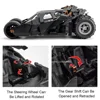 1:18 Batmobile Toys Alloy Models Cars Rubber Tires Miniature Vehicle Spray Version Cabin Door Opened Car for Kids Birthday Gifts 4