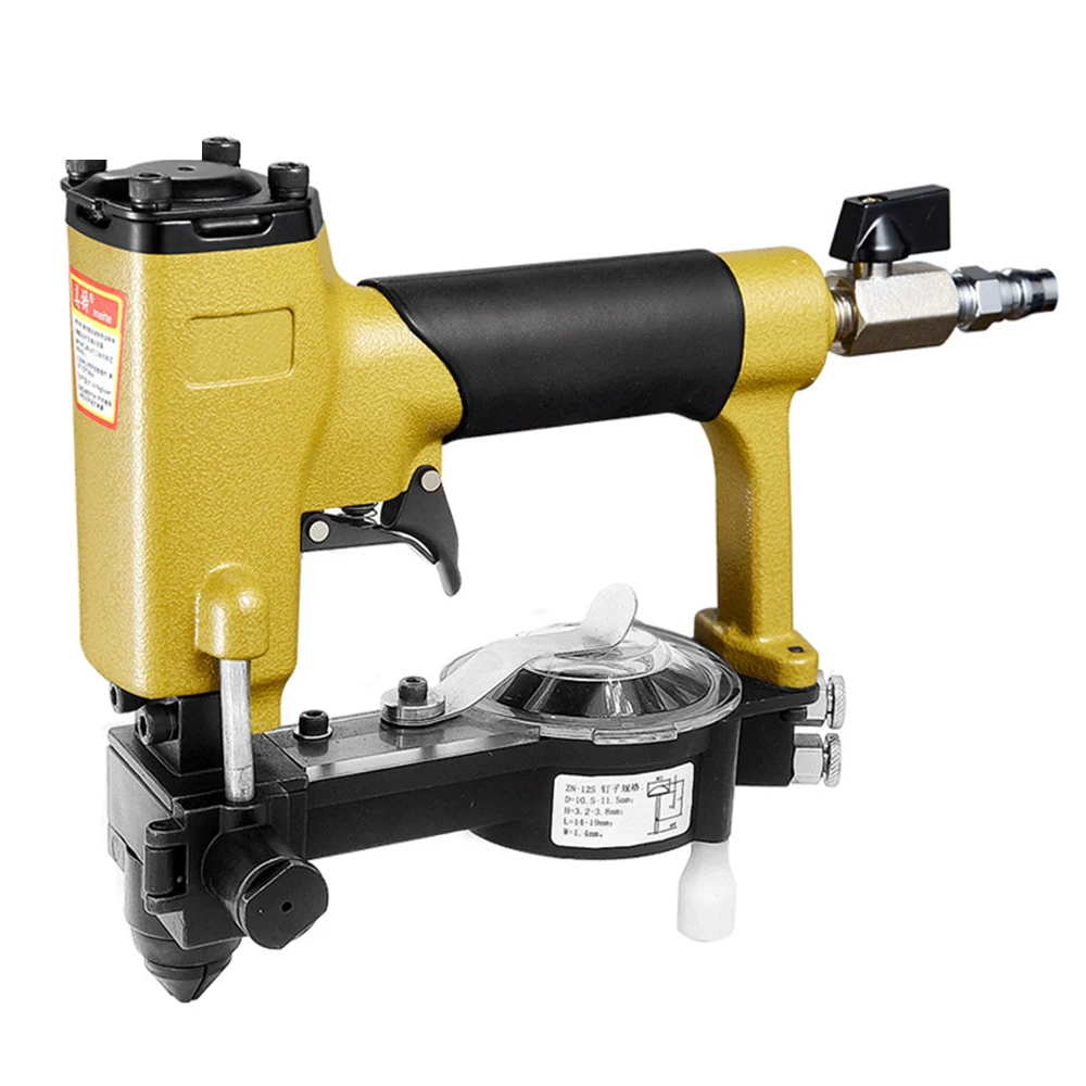 

ZN-12S Pneumatic Auto-fed Tack Nailler Sofa Stapler Furniture Decoration Nailler ForTack Cap Diameter 10.5mm To 11.5mm