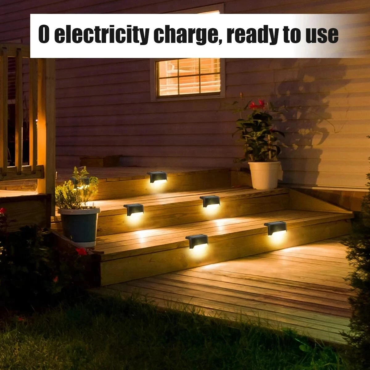 

Solar Stair Light Outdoor Waterproof Solar LED Lamp Outdoor Garden Lights Step Light Decoration Garden Patio Stair Fence.