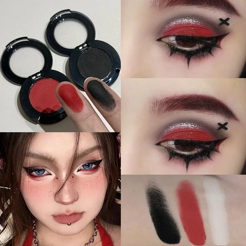 Klein Blue & Gothic Red Smoked Eyeshadow Palette with Silkworm White Liner