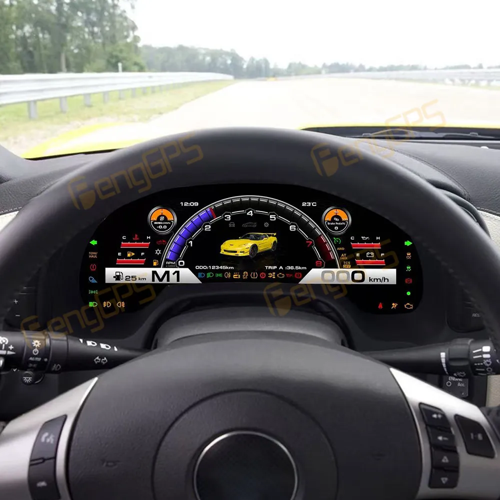 Panel de Instrumentos Digital LCD para Chevrolet Corvette 2005-2013, Velocímetro, Odómetro, Pantalla de Tablero 3