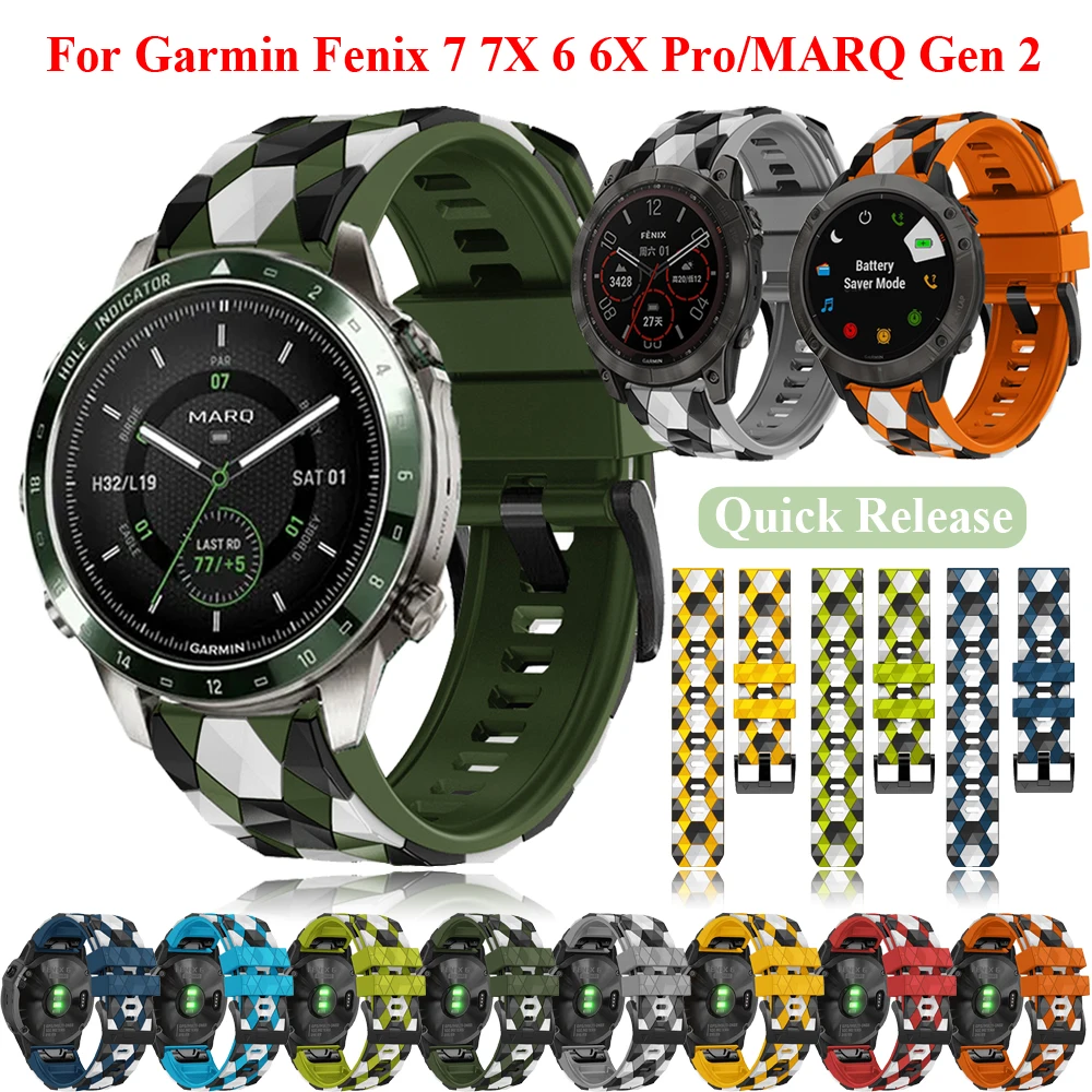 

Ремешок силиконовый для смарт-часов Garmin Fenix 7 7X 6 6X Pro 5 5X Plus