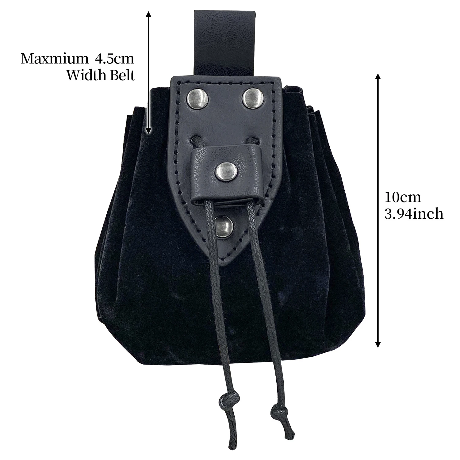 Medieval Faux Leather Drawstring Pouch Retro Nordic Portable Coin Purse Vintage Belt Pouch Dice Bag LARP Ren Faire Accessori coin purse,coin wallet,change bag